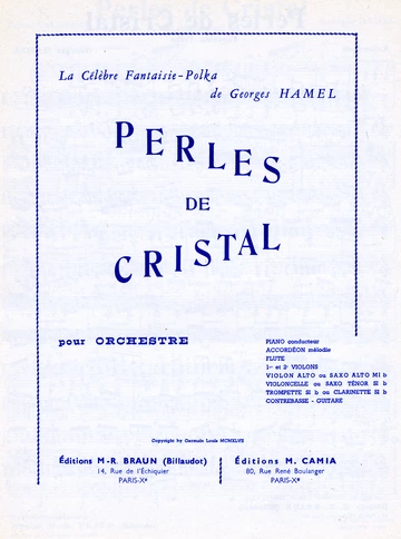 Perles de cristal - partition d&amp;#039;orchestre Visuel